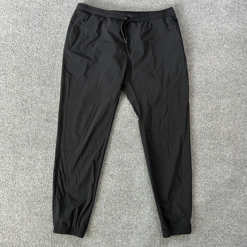 UNRL Jogger Pants Mens 2XLT Black Stretch Zip Pockets Lightweight Travel